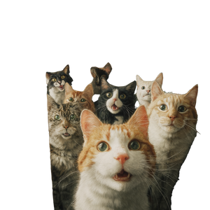 Happy Cats V2 Vinyl Car Decal Sticker – Waterproof & UV-Resistant 3.4133333333333336" Happy Cats V2 Vinyl Car Decal Sticker – Waterproof & UV-Resistant 3.4133333333333336"