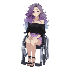 Lilac-Haired Anime Woman Vinyl Car Decal Sticker – Waterproof & UV-Resistant 3.4133333333333336" Lilac-Haired Anime Woman Vinyl Car Decal Sticker – Waterproof & UV-Resistant 3.4133333333333336"