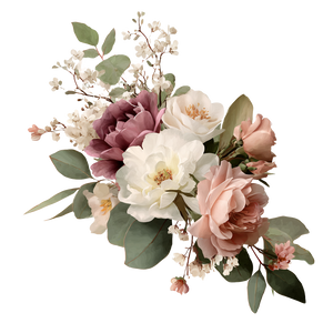 Corner Flower Bouquet Vinyl Car Decal Sticker – Waterproof & UV-Resistant 3.4133333333333336"