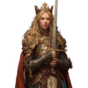 Female Knight King Vinyl Car Decal Sticker – Waterproof & UV-Resistant 6.826666666666667"