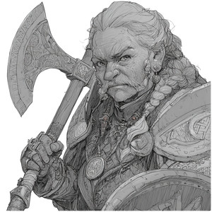 Fierce Dwarf Warrior V2 Vinyl Car Decal Sticker – Waterproof & UV-Resistant 6.826666666666667"