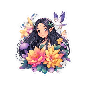 Druid Elf Sticker Vinyl Car Decal Sticker – Waterproof & UV-Resistant 3.4133333333333336"