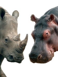Rhino Vs Hippo Vinyl Car Decal Sticker – Waterproof & UV-Resistant 8.213333333333333" Rhino Vs Hippo Vinyl Car Decal Sticker – Waterproof & UV-Resistant 8.213333333333333"