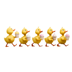 Pixar Ducklings Ice Cream Vinyl Car Decal Sticker – Waterproof & UV-Resistant 3.4133333333333336"