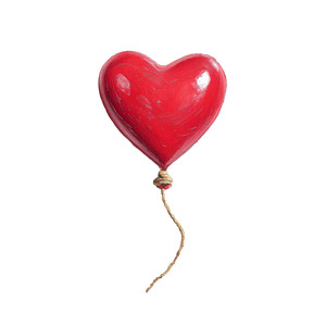 Red Heart Balloon V4 Vinyl Car Decal Sticker – Waterproof & UV-Resistant 3.4133333333333336"