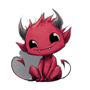 Little Devil Imp Vinyl Car Decal Sticker – Waterproof & UV-Resistant 3.4133333333333336"