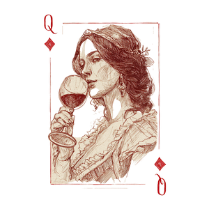 Queen Of Diamonds V3 Vinyl Car Decal Sticker – Waterproof & UV-Resistant 6.826666666666667"