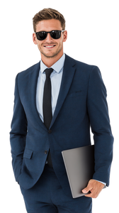 Confident Businessman V51 Vinyl Car Decal Sticker – Waterproof & UV-Resistant 9.706666666666667"