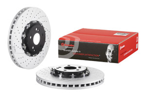 Brembo Vented Cross Drilled Brake Rotor | Premium High Carbon Cast Iron Design Brembo Vented Cross Drilled Brake Rotor | Premium High Carbon Cast Iron Design