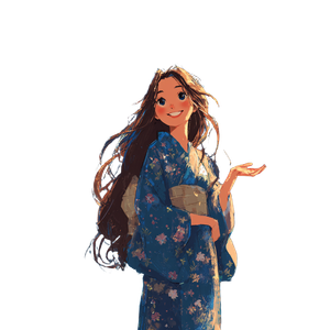 Japanese Girl Yukata V3 Vinyl Car Decal Sticker – Waterproof & UV-Resistant 3.4133333333333336"
