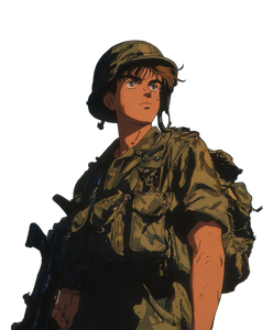 Anime Soldier V2 Vinyl Car Decal Sticker – Waterproof & UV-Resistant 4.0"