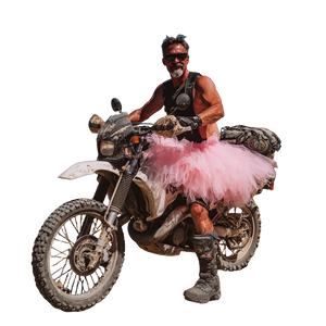 Biker In Tutu Vinyl Car Decal Sticker – Waterproof & UV-Resistant 3.4133333333333336"