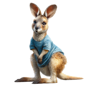 Cute Kangaroo Vinyl Car Decal Sticker – Waterproof & UV-Resistant 3.4133333333333336"