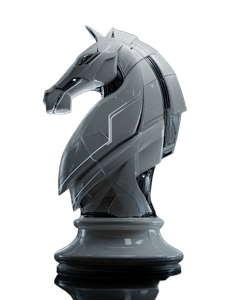 Cybernetic White Knight V2 Vinyl Car Decal Sticker – Waterproof & UV-Resistant 8.213333333333333"
