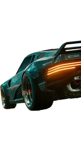Futuristic Cyber Car Chase Vinyl Car Decal Sticker – Waterproof & UV-Resistant 9.706666666666667"