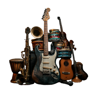 Electric Guitar Ensemble Vinyl Car Decal Sticker – Waterproof & UV-Resistant 6.826666666666667"