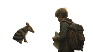 Teen And Thylacine Vinyl Car Decal Sticker – Waterproof & UV-Resistant 2.72"