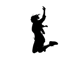 Jumping Silhouette V2 Vinyl Car Decal Sticker – Waterproof & UV-Resistant 3.4133333333333336"