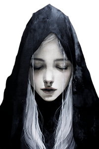 Gothic Watercolour Woman Vinyl Car Decal Sticker – Waterproof & UV-Resistant 4.4