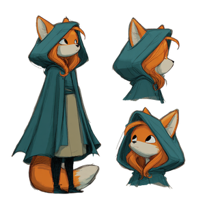 Cloaked Fox Lady Vinyl Car Decal Sticker – Waterproof & UV-Resistant 3.4133333333333336"