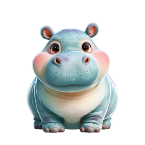 Mudeng The Hippo Vinyl Car Decal Sticker – Waterproof & UV-Resistant 6.826666666666667"