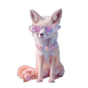 Quirky Futuristic Fox Vinyl Car Decal Sticker – Waterproof & UV-Resistant 3.4133333333333336"