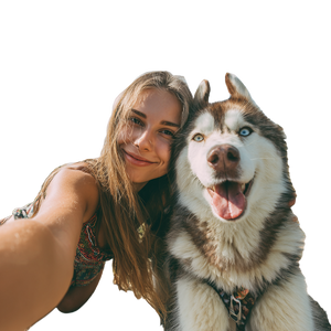 Girl With Husky Vinyl Car Decal Sticker – Waterproof & UV-Resistant 3.4133333333333336" Girl With Husky Vinyl Car Decal Sticker – Waterproof & UV-Resistant 3.4133333333333336"