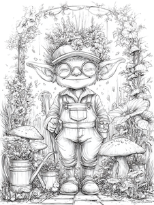 Garden Gnome Doodle Vinyl Car Decal Sticker – Waterproof & UV-Resistant 8.213333333333333"