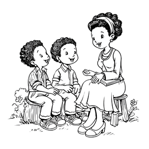 Storytime Coloring Page Vinyl Car Decal Sticker – Waterproof & UV-Resistant 3.4133333333333336"