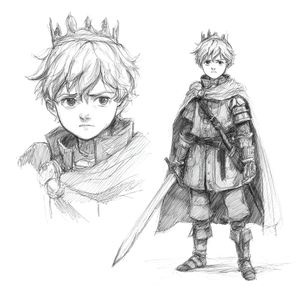 Young Prince Sketch Vinyl Car Decal Sticker – Waterproof & UV-Resistant 3.4133333333333336"