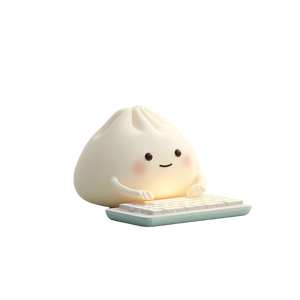 Typing Dumpling Vinyl Car Decal Sticker – Waterproof & UV-Resistant 3.4133333333333336"