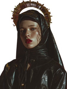 Gothic Fashion Nun Vinyl Car Decal Sticker – Waterproof & UV-Resistant 8.213333333333333"