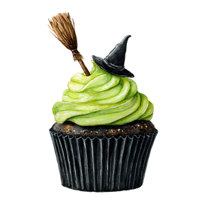 Whimsical Halloween Cupcake Vinyl Car Decal Sticker – Waterproof & UV-Resistant 3.4133333333333336"