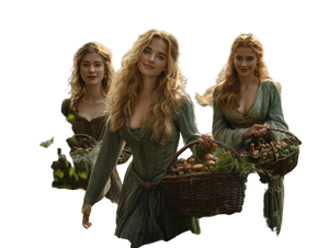 Medieval Forest Maidens Vinyl Car Decal Sticker – Waterproof & UV-Resistant 6.1866666666666665"