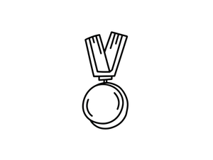 Minimal Medal Drawing Vinyl Car Decal Sticker – Waterproof & UV-Resistant 6.1866666666666665"