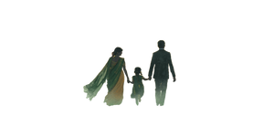 Happy Family Silhouette Vinyl Car Decal Sticker – Waterproof & UV-Resistant 2.56"