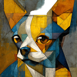 Cubist Chihuahua Vinyl Car Decal Sticker – Waterproof & UV-Resistant 6.826666666666667"