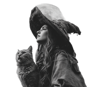 Witch Cat Moon V2 Vinyl Car Decal Sticker – Waterproof & UV-Resistant 3.4133333333333336"