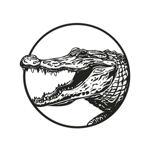 Alligator Logo Vinyl Car Decal Sticker – Waterproof & UV-Resistant 3.4133333333333336"