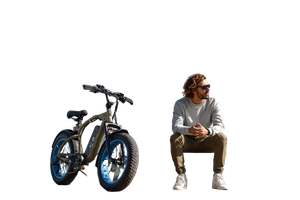 Man With Electric Bike Vinyl Car Decal Sticker – Waterproof & UV-Resistant 2.986666666666667"