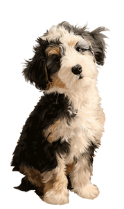 Fluffy Bernedoodle Vinyl Car Decal Sticker – Waterproof & UV-Resistant 4.746666666666667"