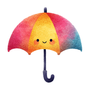 Friendly Cute Umbrella Vinyl Car Decal Sticker – Waterproof & UV-Resistant 3.4133333333333336"