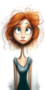 Pixar-Style Woman Vinyl Car Decal Sticker – Waterproof & UV-Resistant 10.2