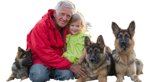 Grandfather And Granddaughter V2 Vinyl Car Decal Sticker – Waterproof & UV-Resistant 2.72"