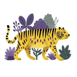 Colorful Striped Tiger Vinyl Car Decal Sticker – Waterproof & UV-Resistant 3.4133333333333336"