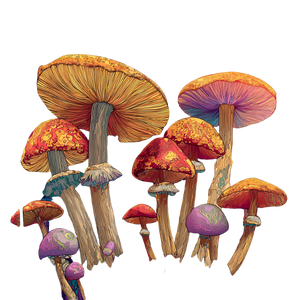 Trippy Mushrooms Vinyl Car Decal Sticker – Waterproof & UV-Resistant 6.826666666666667"