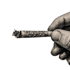 Durer-Style Cigarette Vinyl Car Decal Sticker – Waterproof & UV-Resistant 3.4133333333333336"