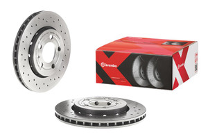 Brembo Xtra Brake Rotor | High Performance Drilled Vented Design | Audi TT Quattro, VW R32, Golf, Jetta Fitment Brembo Xtra Brake Rotor | High Performance Drilled Vented Design | Audi TT Quattro, VW R32, Golf, Jetta Fitment