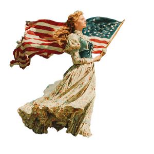 Lady Columbia V2 Vinyl Car Decal Sticker – Waterproof & UV-Resistant 3.4133333333333336"