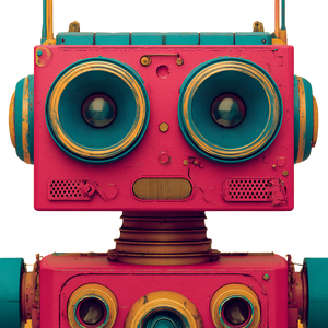 Speaker Robot Face Vinyl Car Decal Sticker – Waterproof & UV-Resistant 3.4133333333333336"